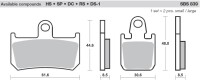 2 X SBS Bremsbeläge vorn 839DS-1 Yamaha YZF R1 2007-2014 RN19 RN22