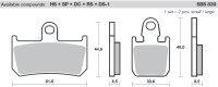 2 X SBS Bremsbeläge vorn 839HS für Yamaha...