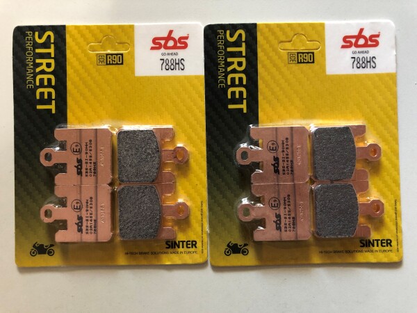 2 X SBS Bremsbeläge vorn 788HS Kawasaki ZX6RR 600 Bj.2003-2006 ZX600K ZX600N