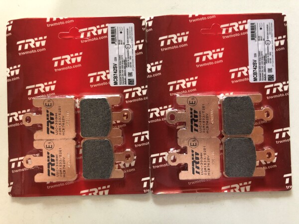 2 X TRW Lucas Bremsbeläge vorne MCB742SV für Kawasaki ZX12R Bj.2004-2006