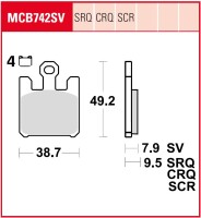 2 X TRW Lucas Bremsbeläge vorne MCB742SV für...