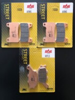 3 X SBS Bremsbeläge vorn+hinten 809HS 657LS Honda...