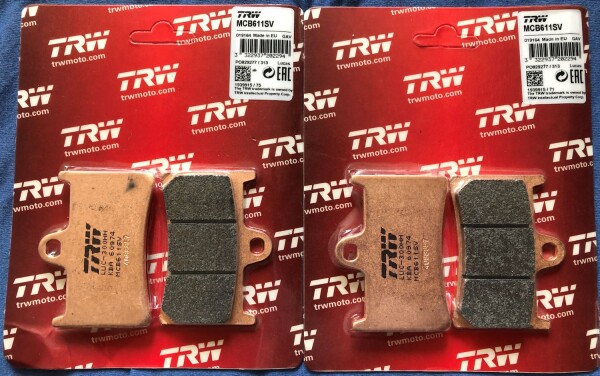 2 X TRW Lucas Bremsbeläge vorn MCB611SV Yamaha YZF R1 Bj.1998-2006 RN01 RN04 RN09 RN12