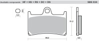 2 X SBS Bremsbeläge vorn 634DS für Yamaha...