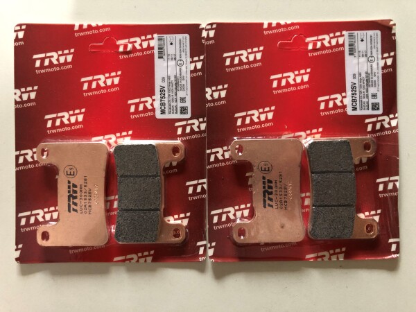 2 X TRW Lucas Bremsbeläge vorne MCB752SV für Suzuki GSX-R 1000 Bj.2004-2011 K4-5-6-7-8-9-L0-L1