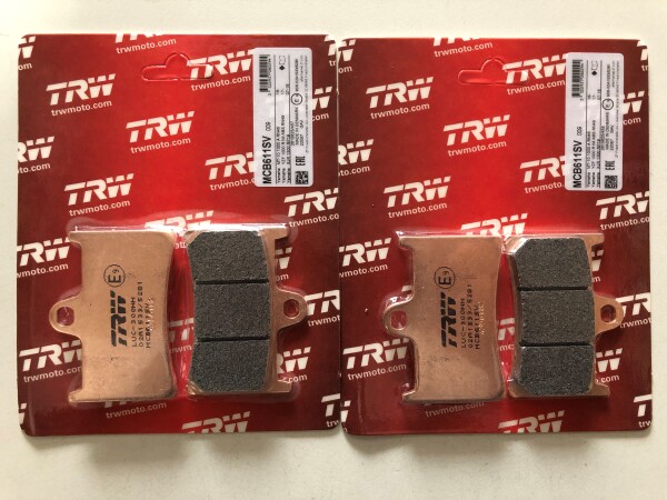 2 X TRW Lucas Bremsbeläge vorn MCB611SV Yamaha YZF-R6 Bj.1999-2022 RJ03-05-09-11-15-27