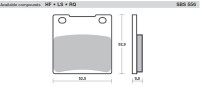 SBS Bremsbeläge hinten 556LS Kawasaki ZX12R...