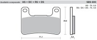 2 X SBS Bremsbeläge vorn 806DC Kawasaki Z1000SX ab...