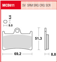 3 X TRW Lucas Bremsbeläge vorn+hinten MCB611SV...