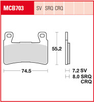 3 X TRW Lucas Bremsbeläge vorn+hinten MCB703SV...