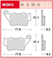 TRW Lucas Bremsbeläge hinten MCB672SH BMW S1000RR...