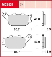 3 X TRW Lucas Bremsbeläge vorn+hinten MCB755SV MCB634SH für Honda CBR600RR Bj.2005-2006