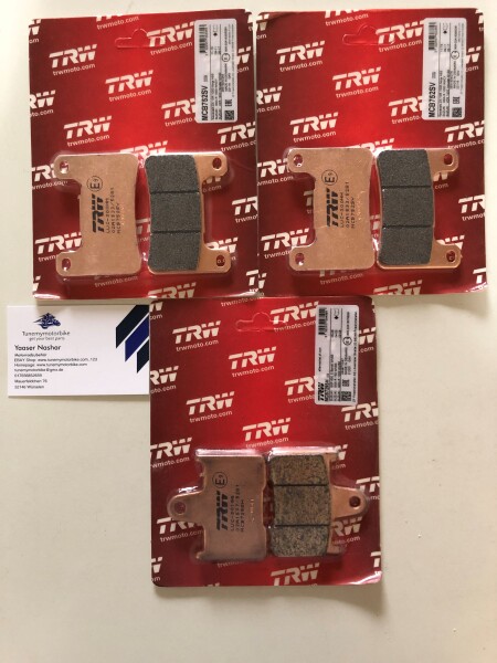3 X TRW Lucas Bremsbeläge vorn+hinten MCB752SV MCB729SH Suzuki GSX-R 600 750 Bj.2004-2005