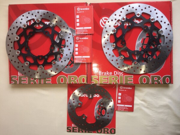 3 X Brembo Bremsscheiben vorne+hinten 78B40864 68B40744 für Suzuki GSX-R 1000 Bj.2005-2008
