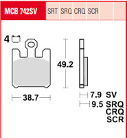 3 X TRW Lucas Bremsbeläge vorn+hinten MCB742SV...