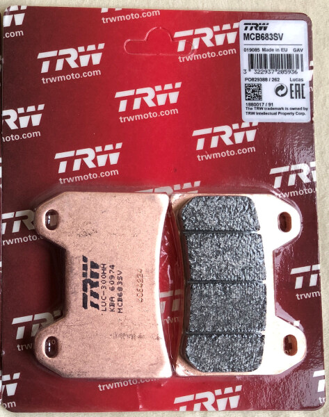TRW Lucas Bremsbeläge vorn MCB683SV Aprilia 650 Pegaso Strada Bj.2005-2010 VD