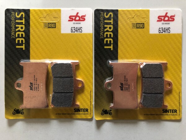 2 X SBS Bremsbeläge vorn 634HS für Yamaha Motorräder siehe Fahrzeugliste