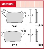 3 X TRW Lucas Bremsbeläge vorn+hinten MCB598 MCB784SH Honda CBR600F Bj.2011-2013 PC41 ohne ABS