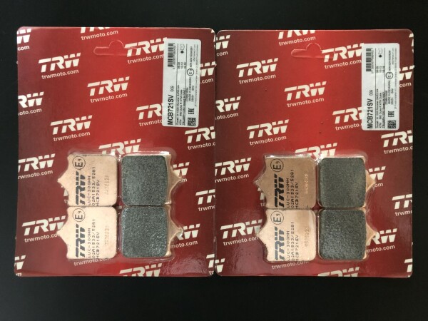 2 X TRW Lucas Bremsbeläge vorn MCB721SV Aprilia RSV 1000 R Factory Bj.2004-2010