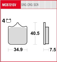 2 X TRW Lucas Bremsbeläge vorn MCB721SV BMW G 450...
