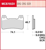 2 X TRW Lucas Bremsbeläge vorn MCB755SCR für...