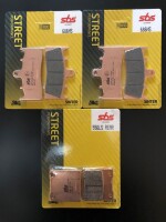 3 X SBS Bremsbeläge vorn+hinten 686HS 556LS für...
