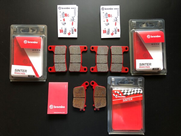 3 X Brembo Bremsbeläge vorn+hinten 07SU27SA 07HO59SP für Kawasaki ZX10R Bj.2010-2015
