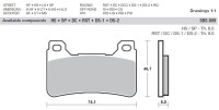 2 X SBS Bremsbeläge vorn 809HS Honda VFR 800 X...