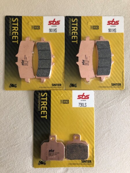 3 X SBS Bremsbeläge vorn + hinten 901HS 730LS für Ducati 955 Panigale V2 ab Bj.2020