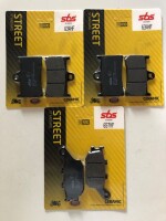 3 X SBS Bremsbeläge vorn+hinten 634HF 657HF für...