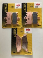 3 X SBS Bremsbeläge vorn+hinten 900HS 674LS für...
