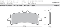 3 X SBS Bremsbeläge vorn + hinten 841HS 730LS...