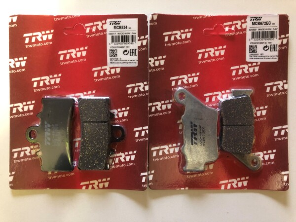 2 X TRW Lucas Bremsbeläge vorn hinten MCB834 MCB672EC für KTM 250 Duke ABS ab Bj.2015