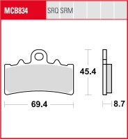 TRW Lucas Bremsbeläge vorn MCB834 für KTM 250...