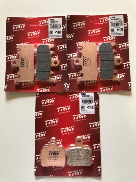 3 X TRW Lucas Bremsbeläge vorn+hinten MCB856SV MCB700SH Aprilia V4 1100 Tuono Factory ABS Bj.2015-2016