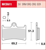3 X TRW Lucas Bremsbeläge vorn+hinten MCB611SV...