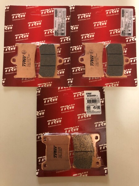 3 X TRW Lucas Bremsbeläge vorn+hinten MCB611SV MCB530SH Yamaha XJR 1300 SP Bj.1999-2001 RP02