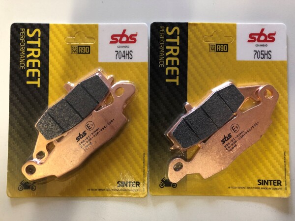 2 X SBS Bremsbeläge vorn 704HS 705HS für Kawasaki KLE 650 Versys Bj.2007-2014