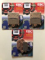 3 X EBC Bremsbeläge vorn+hinten Sinter Street FA252HH FA174HH für Yamaha 900 Tracer, GT ab Bj.2015