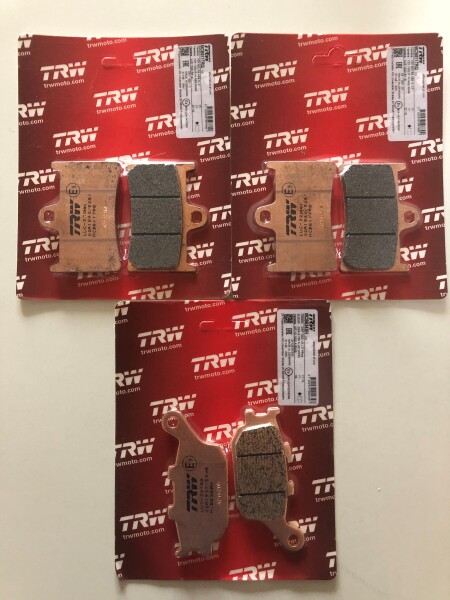 3 X TRW Lucas Rennbremsbeläge vorn+hinten MCB611TRQ MCB634SH für Yamaha YZF-R6 Bj.2003-2016 RJ05 RJ09 RJ11 RJ15