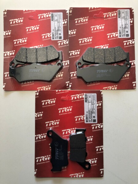 3 X TRW Lucas Bremsbeläge vorn+hinten MCB671 MCB672 für BMW F650GS F700GS F800GS