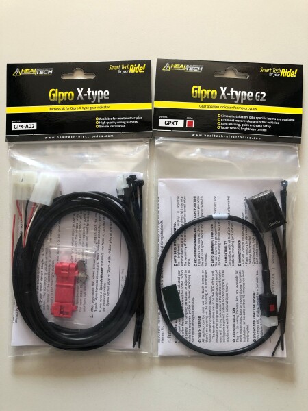 Ganganzeige rot Healtech GPXT GPX-A02 GIpro X-type G2 für APRILIA RS 125 Bj.2006-2012