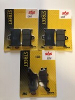 3 X SBS Bremsbeläge vorn + hinten 634HF 657HF...