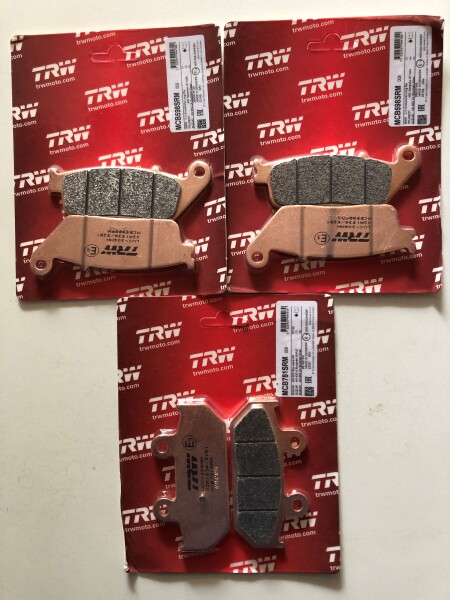 3 X TRW Lucas Bremsbeläge vorn+hinten MCB598SRM MCB751SRM für alle Suzuki AN 650 Burgman Bj.alle