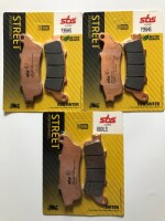 3 X SBS Bremsbeläge vorn+hinten 735HS 880LS für...