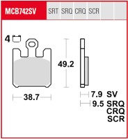 2 X TRW Lucas Rennbremsbeläge vorne MCB742CRQ...