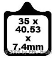 2 X EBC Bremsbeläge vorn Sinter Street FA322/4HH...