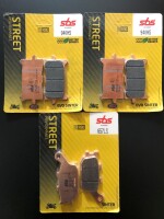3 X SBS Bremsbeläge vorn+hinten 940HS 657LS für...
