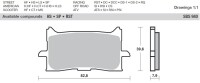 3 X SBS Bremsbeläge vorn+hinten 940HS 657LS für...