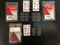 3 X Brembo Bremsbeläge vorn+hinten Carbon Keramik...